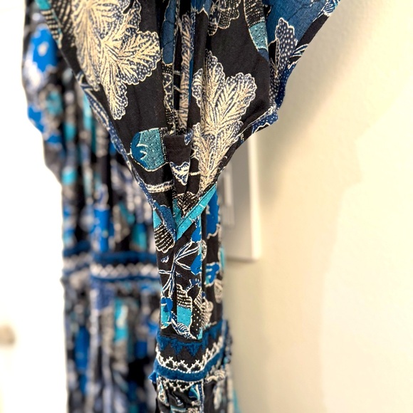 Ulla Johnson Lottie Midi Voile Dress | Lapis Blue Floral | Size 2 - Picture 15 of 16